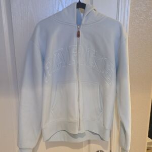 PARKE Monochrome Varsity ZIP HOODIE ARTIC